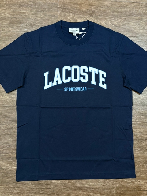 Camiseta Lacoste Sportswear Letreiro (azul marinho)