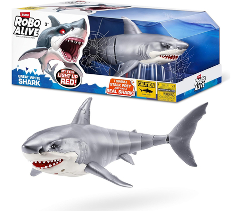 Zuru Robo Alive Great White Shark Tiburon Blanco Robot Toyz