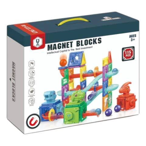 Pista Bloques Magnéticos 115 Pcs Dinosaurios Construir Toyz - comprar online