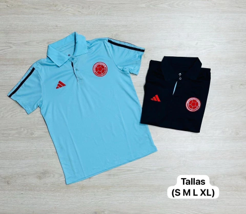 Selección Colombia Polo Celeste - comprar en línea