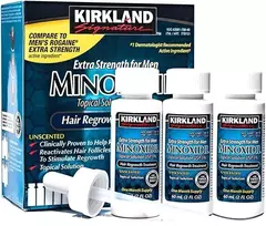 Kit Anti-Caida KIRKLAND - 2X1 en Minoxidil 5% + Rodillo DE REGALO! (Incluye Gotero para aplicar) en internet