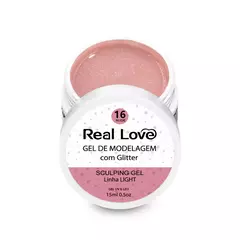 Gel com Glitter Linha Light Real Love 15ml - Henrique Nails Cosméticos