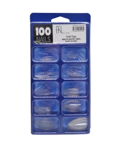 Tips transparente formato Almond Fan Nails 100 unidades