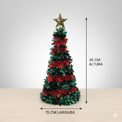 Árvore de Natal Festão 26 cm Decorativa com Estrela - loja online