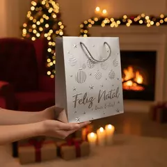 Sacola de Natal Feliz Natal 23x18x10 cm para Presente - comprar online