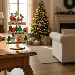 Mini Árvore de Natal em Madeira Decorativa 18x11 cm - loja online