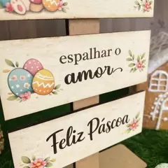 Imagem do Placa Decorativa De Páscoa Frases Coelho Jesus Mdf Mesa