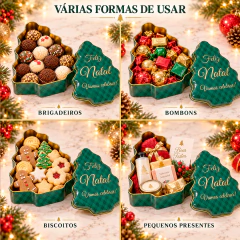 Kit Latas Natalinas Árvore de Metal 18,4 cm para Doces Bombons e Presentes na internet