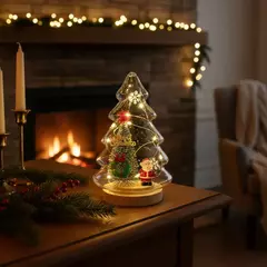 Árvore Pinheiro de Natal em Vidro com LED 20x12 Decorativa - comprar online