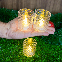 Velas LED Cristal Sem Chama e Sem Fumaça – Decoração Mesa, Festa, Casamento - comprar online