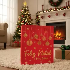 Imagem do Sacola de Natal Feliz Natal 23x18x10 cm para Presente