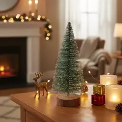 Mini Árvore de Natal Nevada Pinheiro Pequeno Decoração Mesa - comprar online