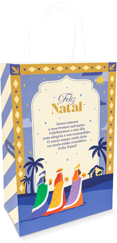 SACOLA DE PAPEL NATAL JESUS EMBALAGEM 15X7,5X22 na internet