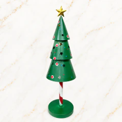 Árvore de Natal Decorativa Metal LED 54cm Enfeite Natalino de Mesa Luminária Decoração de Natal