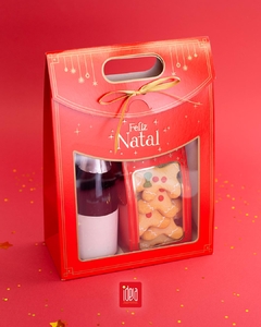 Imagem do Caixa Maleta Papel c/ Visor – Embalagem Premium p/ Presentes, Panetones, Doces, Chocolates e Lembrancinhas – Pacote c/ 1