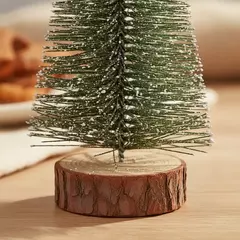 Mini Árvore de Natal Nevada Pinheiro Pequeno Decoração Mesa