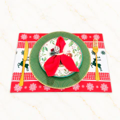 Kit Conjunto Mesa Posta Natalino Rena 12 Peças para 4 Lugares | Sorelle Artes - comprar online