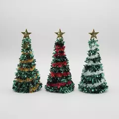 Árvore de Natal Festão 26 cm Decorativa com Estrela