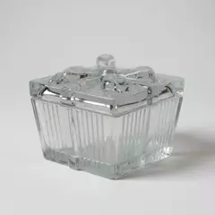 Mini Pote Caixa Vidro Laço Presente Cookie Bombom Biscoito