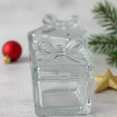 Mini Pote Caixa Vidro Laço Presente Cookie Bombom Biscoito na internet