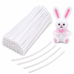 Kit Haste Chenille 30cm 100 Unidades Limpador de Cachimbo Artesanato Escolar DIY Cabelo Maluco Flores Natal Decoração - Sorelle Artes