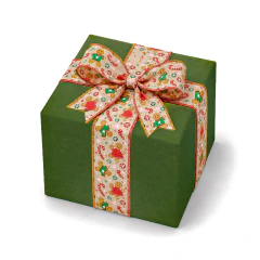 Fita Natalina Aramada 6,3 cm x 2,7m para Laços Árvore Guirlanda Presentes Decoração Artesanal Premium - Sorelle Artes