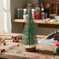 Mini Árvore de Natal Nevada Pinheiro Pequeno Decoração Mesa - loja online