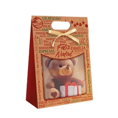 Caixa Maleta Papel c/ Visor – Embalagem Premium p/ Presentes, Panetones, Doces, Chocolates e Lembrancinhas – Pacote c/ 1