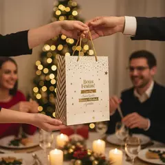 Sacola de Natal Boas Festas 27x19x10 cm para Presente na internet