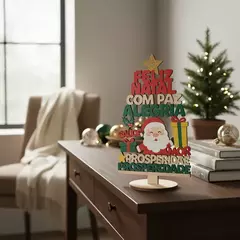 Mini Árvore de Natal em Madeira Decorativa 18x11 cm na internet