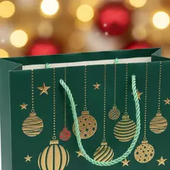 Sacola de Natal Feliz Natal 23x18x10 cm para Presente - Sorelle Artes