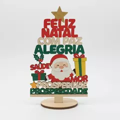 Mini Árvore de Natal em Madeira Decorativa 18x11 cm - loja online