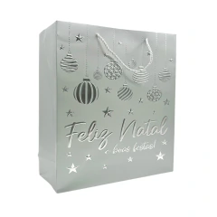 Kit Sacolas Natalinas Grandes 42x30x12cm Reforçadas Sortidas para Presentes - Sorelle Artes