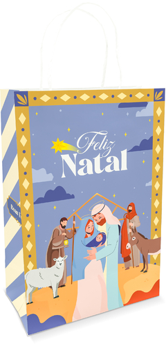 Imagem do SACOLA DE PAPEL NATAL JESUS EMBALAGEM 15X7,5X22