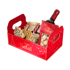 Caixa Cesta Caixote G Natal Papai Noel – Embalagem p/ Presentes, Kits e Lembrancinhas – Kit 10 na internet