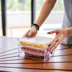 Porta Frios Modular Empilhável Transparente | Organizador para Geladeira UD Bless