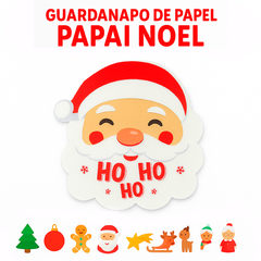 Guardanapo de Papel Natalino Rosto do Papai Noel 16x14cm Festa Decoração Ho Ho Ho na internet