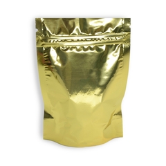 Saco dourado metalizado zip 10x18cm - 10 unidades - Sorelle Artes