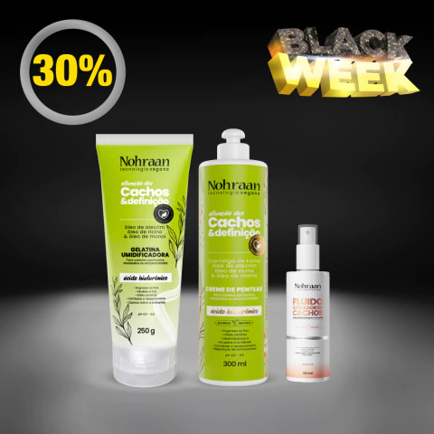 Kit Linha Cachos Alecrim – Gelatina + Creme de Pentear + Ativador de Cachos | Nohraan - comprar online