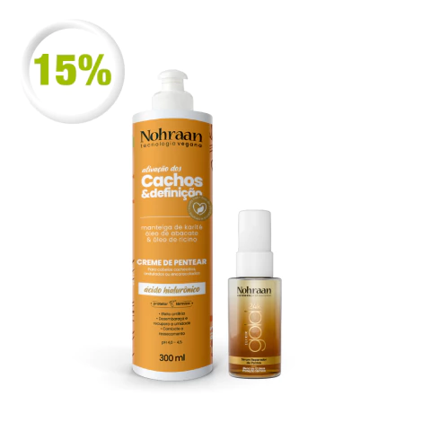 Kit Creme Cachos Karité + Elixir 24K | Nohraan - comprar online