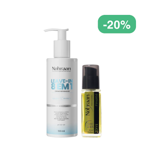 Kit Controle & Brilho – Leave-in 8 em 1 160ml + Elixir 24k 30ml - comprar online