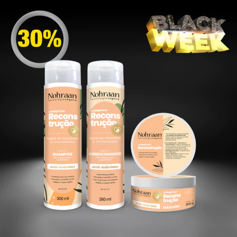 Kit Shampoo + Condicionador + Máscara Reconstrução | Nohraan - comprar online