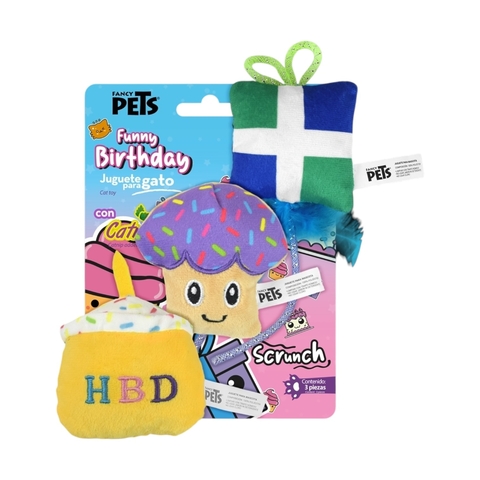 Set de 3 juguetes con catnip cumpleaños - comprar en línea
