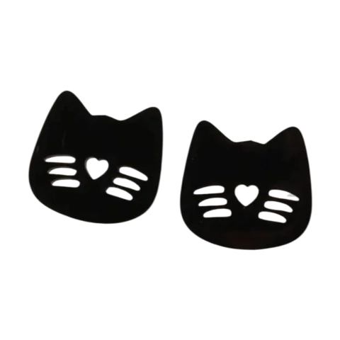 Aretes carita michi negros - comprar en línea