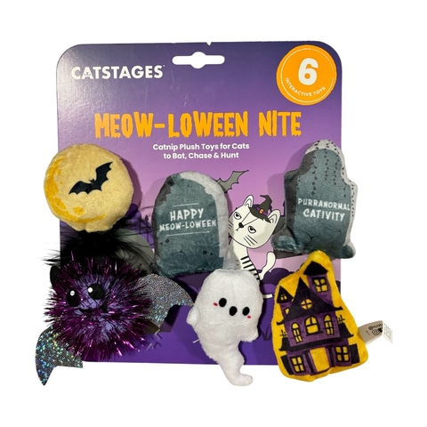 Set 6 juguetes con catnip meow-loween - comprar en línea