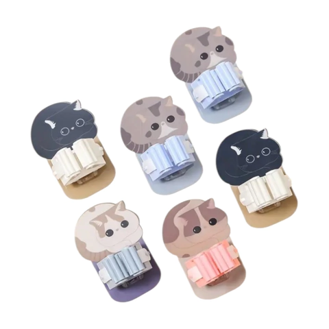 Set de 4 percheros en forma de michis