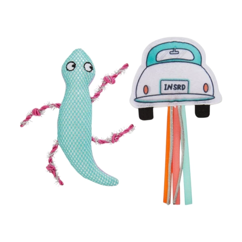 Whisker City set de 2 juguetes con multiples texturas y catnip - comprar en línea