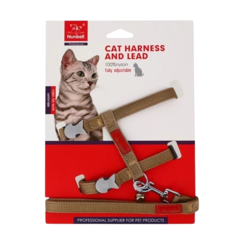 Arnes con correa para gato cafe - comprar en línea