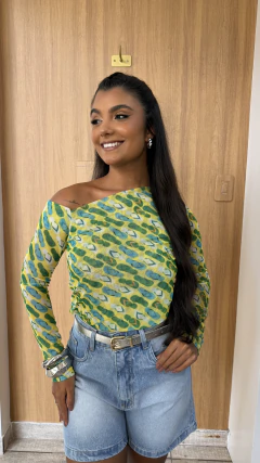Blusa Tule Cony Green na internet