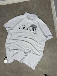 CAMISA POLO DUPLO PIQUET IMPORTADO LACOSTE-Branca